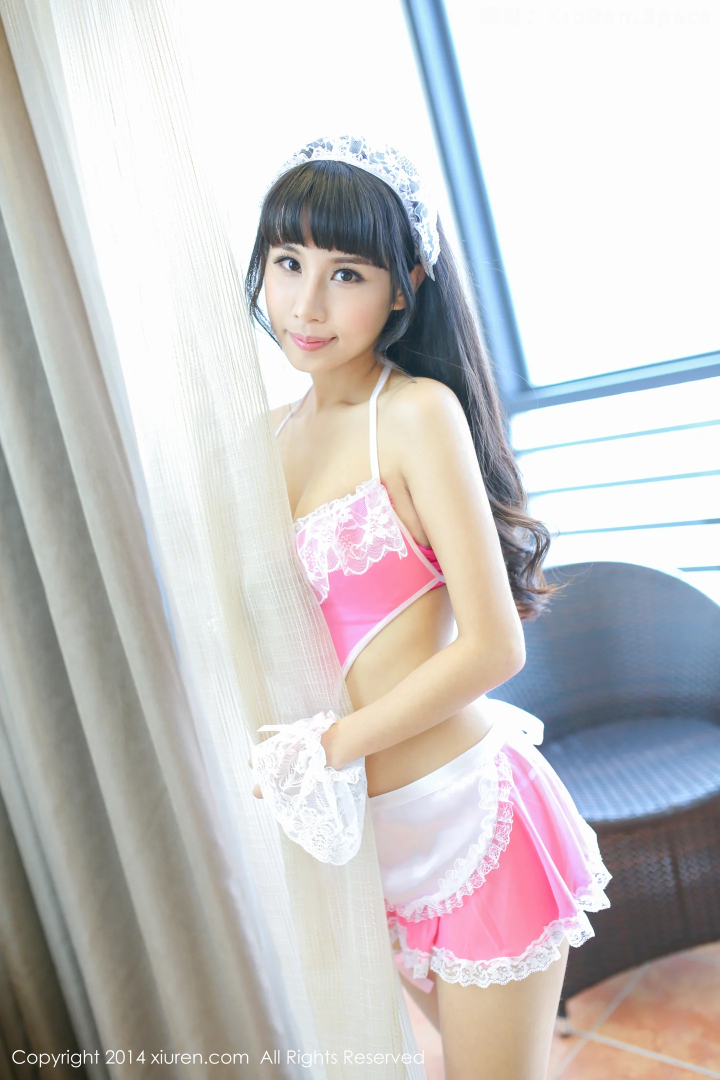 图片[3]-[XiuRen秀人网]VOL.132 嫩模涵涵 blackangela粉红女仆装及黑丝兔女郎系列写真86P-秀人网官方网站